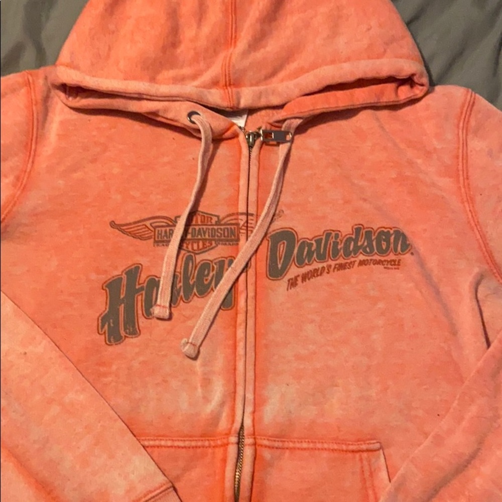 Coral Harley-Davidson Zip-Up Hoodie